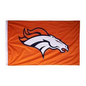 Großhandel individuelles Design Einseite 100 % Polyester Denver Broncos NFL National Football League Mannschaft Sportflaggen - Product Image 1