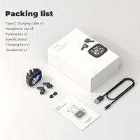Écouteurs intra-auriculaires TWS HTC NE40 AI sans fil BT 6.0 avec écran LED HD et qualité sonore Hi-Fi pour le jeu, le bureau, l'exercice