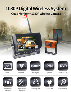 1080p DVR 2.4ghz वायरलेस ट्रक कैमरा रिवर्स प्रणाली अंधा क्षेत्र निगरानी 1/2/4CH बैकअप कैमरा वैकल्पिक वापस दृष्टि पार्किंग - Product Image 6