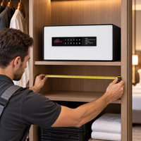 Coffre-fort numérique moderne Safewell pour hôtel avec clavier tactile, serrure électronique, armoire de sécurité en acier, OEM ODM pour l'hôtellerie