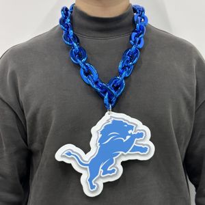 Collares de espuma <span class=keywords><strong>EVA</strong></span> 3D con logotipo de 32 equipos de fútbol americano de EE. UU. al por mayor, cadenas de moda hip hop para grandes fanáticos, ideales para fiestas, con los Detroit Lions - Product Image 5