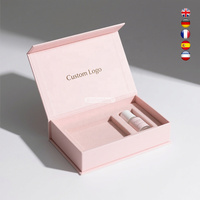 Emballage de luxe personnalisé biodégradable pour produits de beauté et soins de la peau, avec finition mate, doublure en éponge et fermeture magnétique, boîte cadeau sur mesure
