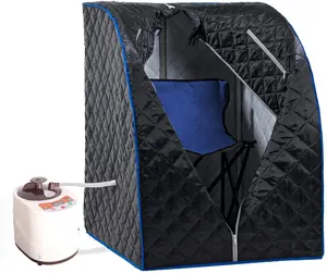 2022 USA Type de cadre Portable Mini Sauna à vapeur couleur noire