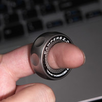 EDC Gyro à cliquet en acier inoxydable, anneau segmenté résistant au vent, jouet mécanique anti-stress, spinner de doigt à poussoir pour enfants 18