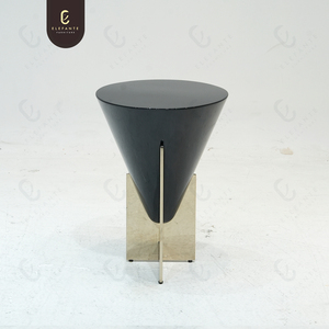 Luxury Living Room Mirrored Stainless Steel Base Burr Wood Veneer Coffee <strong>Table</strong> <strong>High</strong> Standard <strong>Side</strong> <strong>Table</strong> - Product Image 5