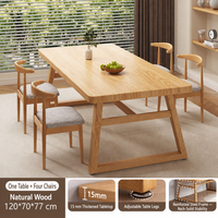 Table à manger rectangulaire de style industriel, table de cuisine simple et moderne pour la maison