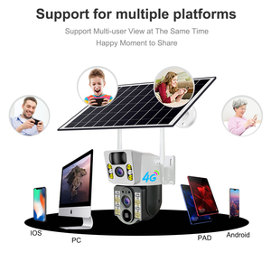 OEM v380pro 2K 4MP 4G ống kính kép CCTV năng lượng mặt trời ngoài trời không thấm nước <span class=keywords><strong>IP</strong></span> PTZ <span class=keywords><strong>camera</strong></span> tầm nhìn ban đêm thẻ nhớ có thể sạc lại năng lượng mặt trời - Product Image 2