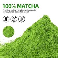 Poudre de thé matcha certifiée en gros pour lattes, smoothies, desserts, complément énergétique de qualité alimentaire pour adultes