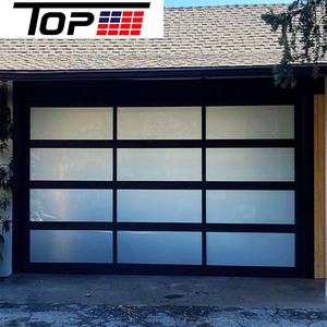 Porte de garage double vitrage 16x7 avec porte piétonne intégrée, prolonge la durée de vie du moteur - Product Image 1