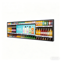 Écran tactile LCD étiré pour affichage numérique avec SDK, écran publicitaire ultra-fin pour la signalisation en supermarché et l'éducation