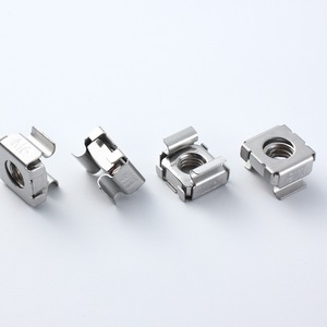 Écrou flottant à clipser en acier inoxydable 304 à trou carré pour supports d'étagère et connecteurs de vis de coffret de machine - Product Image 2