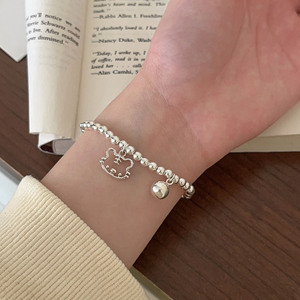 Bracelet en argent Sterling S925 pour femmes, bijoux à breloques en forme de cœur, cadeau, accessoire de mode - Product Image 3