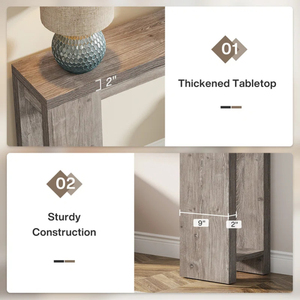 Factory Direct Wholesale Extra Long Farmhouse <strong>Console</strong> <strong>Table</strong> <strong>for</strong> Entryway, Narrow Wood Sofa <strong>Table</strong> <strong>for</strong> Living Room, Foyer - Product Image 3