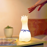 Table enfants LED bébé Animal chambre USB cadeau enfants veilleuses douces Pat chevet Mini sommeil mignon lampes mignon silicone lumière