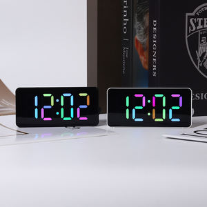 Reloj <span class=keywords><strong>Despertador</strong></span> Digital Simple con Espejo de Mesa, Control de Sonido LED, Temperatura Eléctrica y Doble Alarma, Regalo de Moda para Niños, Fábrica BSCI - Product Image 5