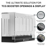 Support d'affichage en acrylique portable sur mesure à 6 emplacements pour booster packs, idéal pour une présentation pratique des boosters