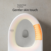 WC intelligent avec chasse d'eau automatique, lavage arrière/bidet, siège chauffant réglable, télécommande incluse, drainage en S