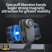 Mini Cámara de Acción WiFi de Pulgar 4K Magnética Deportiva Estilo Go Pro para Ciclismo 360 Grabación POV Bodycam Cámara de Acción de Pulgar S