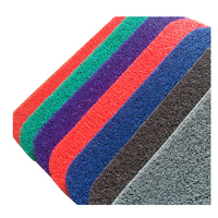 Tapis de sol en vinyle maillé robuste et lavable pour entrée, avec bobines en PVC et support en maille