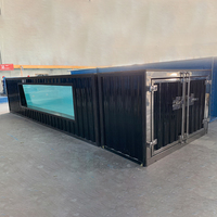 Piscine conteneur maison personnalisée 20 pieds 40 pieds jacuzzi extérieur piscine conteneur d'expédition hors sol en fibre de verre avec spa