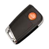 XHORSE XKMQB1EN Clé Intelligente à 3 Boutons Style MQB ABS Noire pour VW Compatible avec le Programmeur de Clés de Voiture VVDI Tool