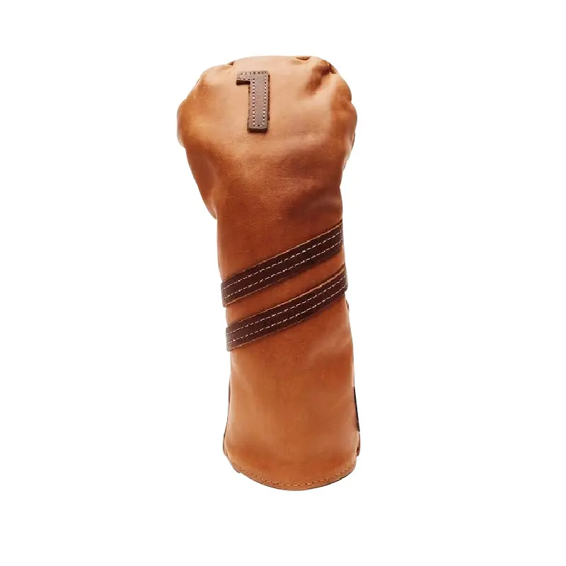 핫 세일 브라운 골프 진짜 가죽 3 목제 클럽 headcovers OEM ODM 어떤 크기 골프 진짜 모직 가죽 운전사 맨 위 덮개