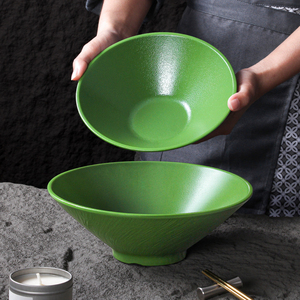 Melamin Ürünleri Kaseler Fabrikası Toptan Yeşil Yuvarlak Kase Restoranlar İçin Ekolojik Kırılmaz Yemek Takımı Erişte İçin Gıda Sınıfı - Product Image 2