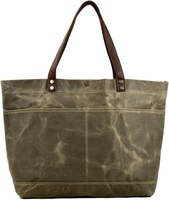 Sac fourre-tout de voyage portable en toile cirée pour femme, imperméable, 26L, style vintage, avec bandoulière en cuir, personnalisable avec LOGO