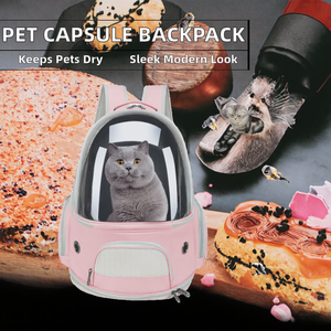 <span class=keywords><strong>Mochila</strong></span> Semicircular Impermeable <span class=keywords><strong>para</strong></span> Mascotas Furrystar, Diseño Moderno y Lindo, con Cierre, <span class=keywords><strong>para</strong></span> <span class=keywords><strong>Gatos</strong></span>, Patrón Sólido, Portátil, Capacidad <span class=keywords><strong>de</strong></span> 15 kg - Product Image 2