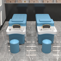 Lit électrique moderne de shampooing de station thermale pour la table en bois de massage de salon de coiffure et lit pour le spa principal et le traitement de cheveux