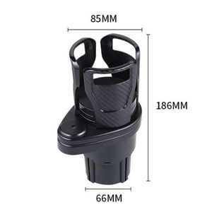 Multifunctional Car Cup Holder 1 To 2 Foldable <b>Plastic</b> Beverage Holder For Center <b>Stack</b> Armrest <b>Box</b> - Product Image 4