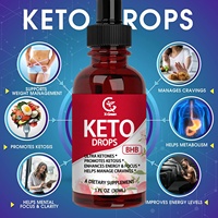 Vente en gros OEM : Gouttes Minceur Liquides Keto, Brûleur de Graisse, Cétones Exogènes BHB, Perte de Poids Cétogène, Amincissement Adulte