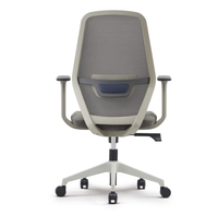 Chaise de bureau en maille avec support lombaire et accoudoirs réglables en hauteur, chaise respirante pour poste de travail