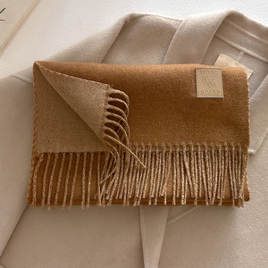 Sciarpe Pashmina <span class=keywords><strong>in</strong></span> Misto <span class=keywords><strong>Lana</strong></span> con Logo Personalizzato, Moda Europea, Tinta Unita, 33*185CM, Spesse e Calde per l'Inverno, <span class=keywords><strong>Sciarpa</strong></span> <span class=keywords><strong>in</strong></span> Cashmere per Donne - Product Image 3