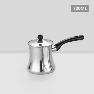 Piccolo ordine all'ingrosso metallo coperchio SS 250 350 540 720 ml capacità in acciaio inox <span class=keywords><strong>caffettiera</strong></span> turca con beccuccio e manico - Product Image 3