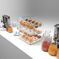 Support de présentation de biscuits personnalisé en usine, présentoir à gâteaux, boîte en acrylique avec couvercles