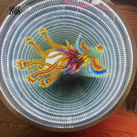 Publicité 3D LED Infinity Mirror Avec Lumières Infinity Neon Sign Infinity Mirror Led Light Abyss Mirror Luminous Letter