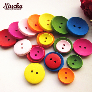 <strong>Factory</strong> Supply 10mm -30mm 2 Holes Colorful Bowl Wood <strong>Buttons</strong> for Sewing Classic Decorative Solid Wood <strong>Buttons</strong> for Craft Handmade - Product Image 1