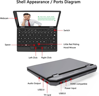 Mini ordinateur portable à écran tactile de 7 pouces N100, PC de poche portable et économique pour les étudiants avec un nouveau processeur Intel