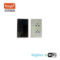 Prise intelligente Tuya de type 120, norme américaine, avec Zigbee et Wi-Fi pour usage intérieur, destinée à l'exportation.