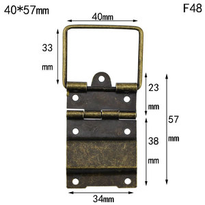 Bisagra de rosca continua F48 de 40x57mm, bisagra de hierro para montaje en superficie, para caja de madera, caja de joyería, accesorio de ferretería - Product Image 2