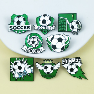 סיכות דש מתכת אמייל לכדורגל, תגי ספורט, תגי קבוצת כדורגל בהתאמה אישית, אביזרים למכירה חמה - Product Image 1