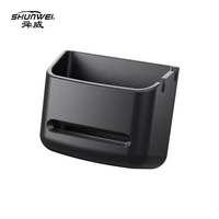 Boîte de rangement multifonctionnelle pour voiture SHUNWEI SD-1129G avec organisateur souple en PVC adhésif, trou de charge, fente pour câbles, clés, cartes, cigarettes