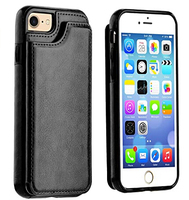 Étui de téléphone portefeuille en cuir PU de qualité supérieure avec support et porte-cartes pour iPhone 7/8/X/Xs Max/11