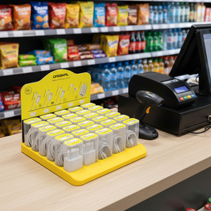 Boîte d'affichage de vente au détail de bureau personnalisée, 25 câbles USB A vers Type C et 5 chargeurs USB à charge rapide 5A pour ordinateur - Product Image 3