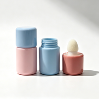 Flacon vide transparent pour blush liquide avec applicateur éponge large, emballage cosmétique pour teinte à lèvres, conteneur personnalisable avec logo
