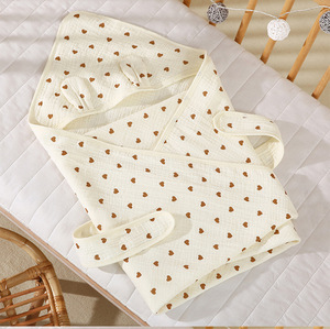 Toalla envolvente de gasa de algodón puro para bebés de 0 a 1 años, envoltura de tela crepé de cuatro capas para Primavera/Verano, entrega de suministros de maternidad - Product Image 4