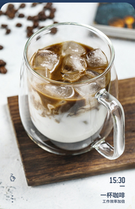<strong>Large</strong> Capacity Transparent Double Wall Highball Glass <strong>Cup</strong> With Handle - Product Image 5