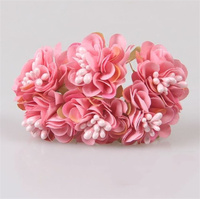 11 couleurs Mini fleurs en soie bricolage artisanat accessoires mariage anniversaire gâteau décorations Imitation fleur