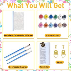 Kits de <span class=keywords><strong>peinture</strong></span> <span class=keywords><strong>par</strong></span> numéros SONGWOOART Série Animaux Cerfs pour débutants avec pinceaux Toile d'art pour décoration intérieure Sans cadre - Product Image 5